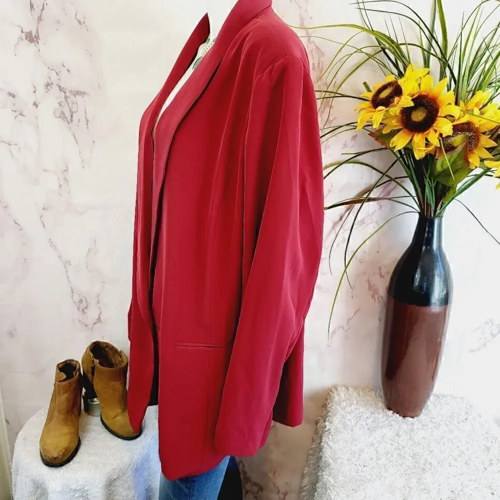 NWT ASOS Curve size 24 Bordeaux blazer - Picture 4 of 8